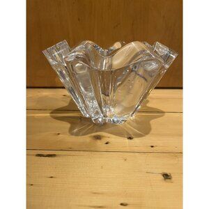 Kosta Boda Crystal Bowl 4.5’ HEAVY - art studio clear glass signed centerpiece